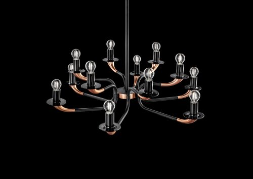 Lámpara de techo Italamp 2295-8+4 OLIMPO