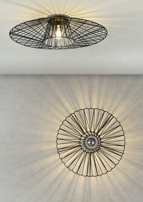 Plafón OLE! BIMBA 30000-60 and 30000-80 black + lithium (ceiling-wall lamp)